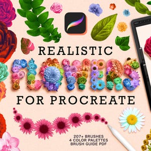Realistic Flower Procreate Brushes: Floral Art Kit (Digital Download)