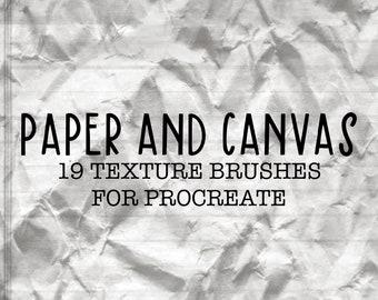 Textuurborstels papier en canvas voortplanten: set overlayborstels (19 borstels)