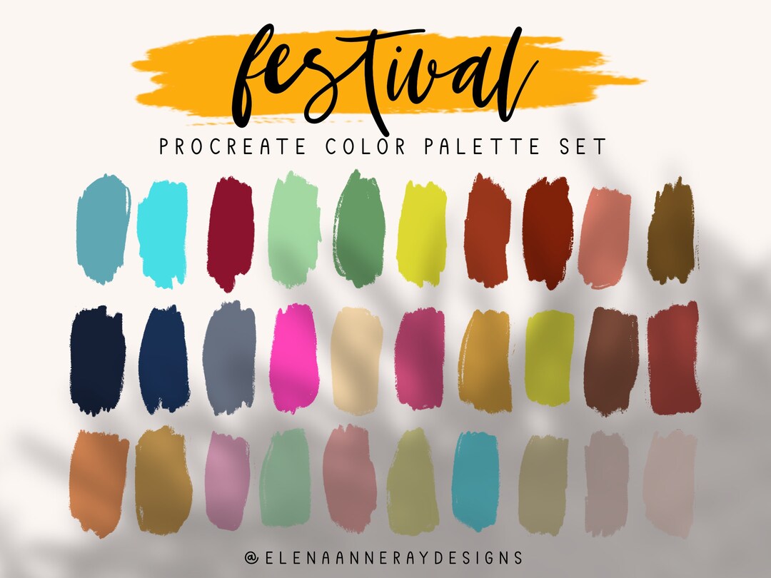 6 Procreate Color Palettes Gradient Procreate Color Palette Etsy