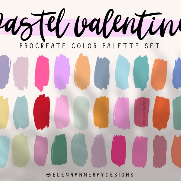 Pastel Valentine Procreate Color Palette Bundle