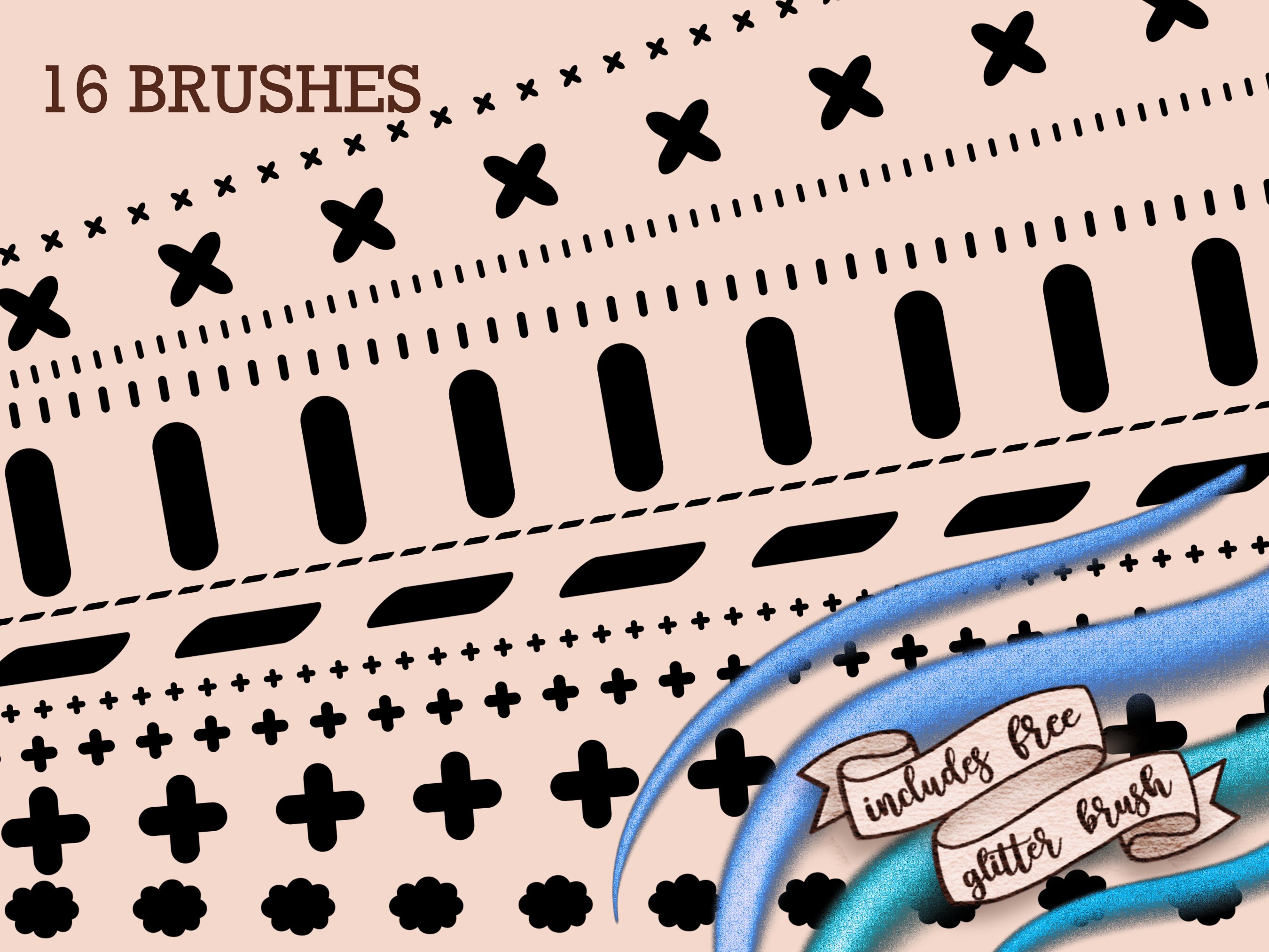 Procreate Brushes Procreate Border Brush Set Glitter Brush Etsy