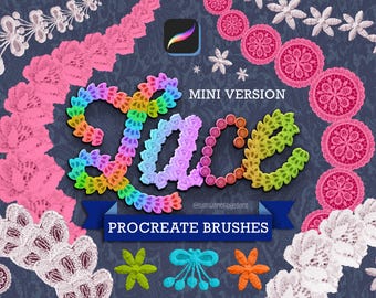 Lace Procreate Brushes - Mini Version Brushset with Realistic Fabric and Lace