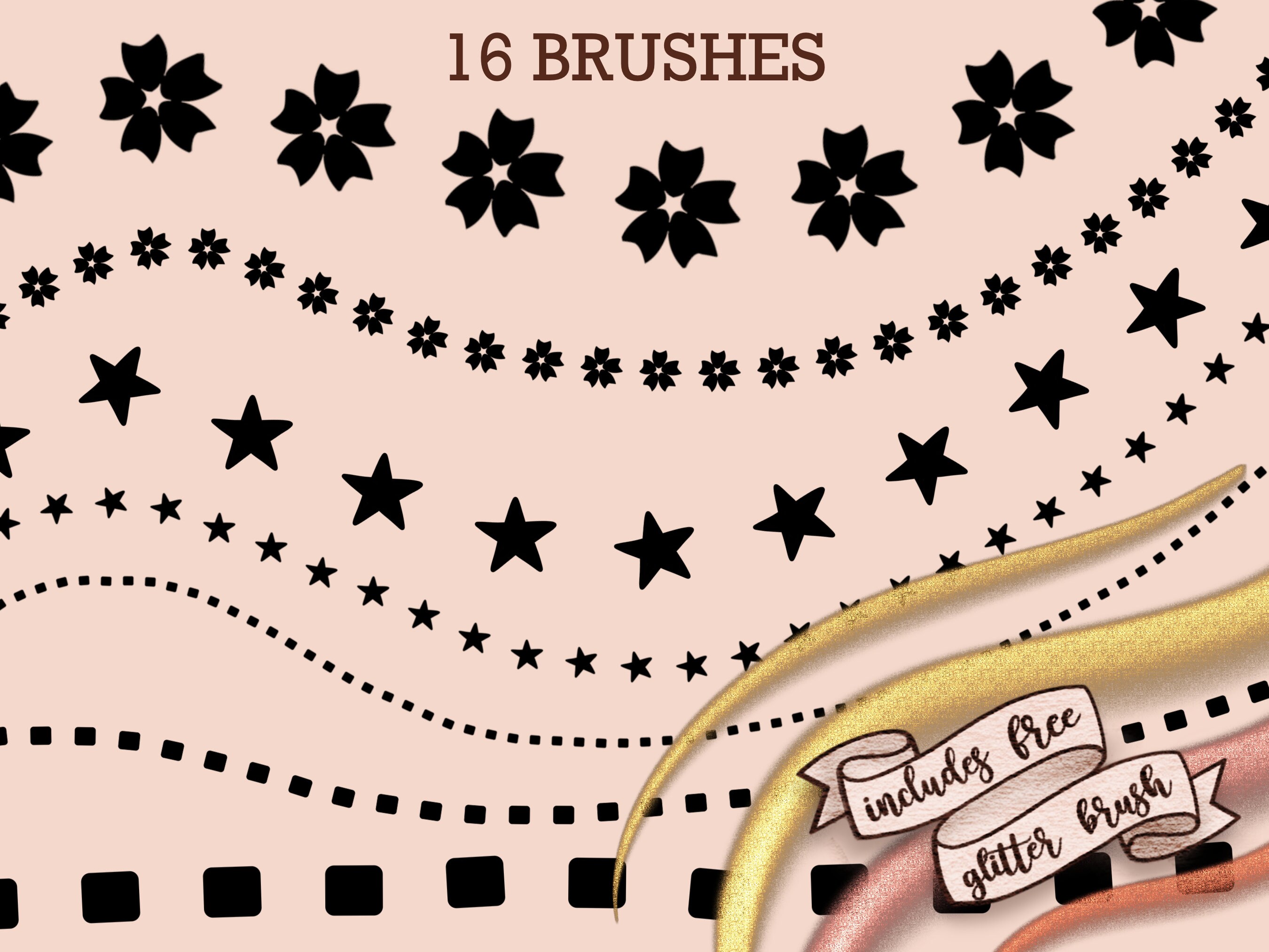 Procreate Brushes Procreate Border Brush Set Glitter Brush Etsy