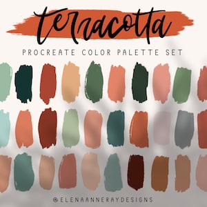 Terracotta Procreate Color Palette: Desert Clay, Boho Theme (Digital Download)
