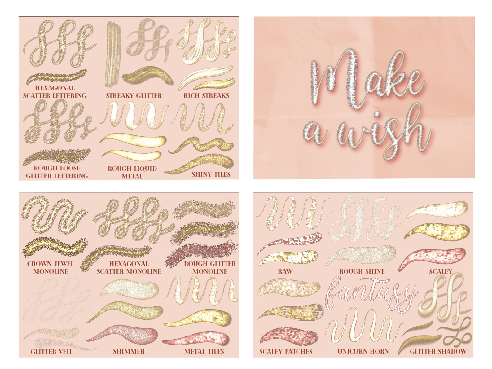 Glitter Procreate Brushes – Metallic, Foil, and Texture Brushset - Etsy