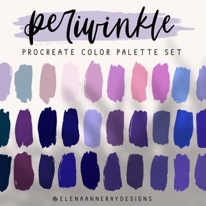 Periwinkle Procreate Color Palettes: Gradient Blue Color Scheme (Digital Download)