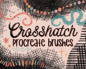 Pennelli Procreate, Crosshatch, Disegno e Schizzi, Pennello a carboncino e grafite, Set di pennelli per lettering, Crosshatch Illustrazione Arte digitale