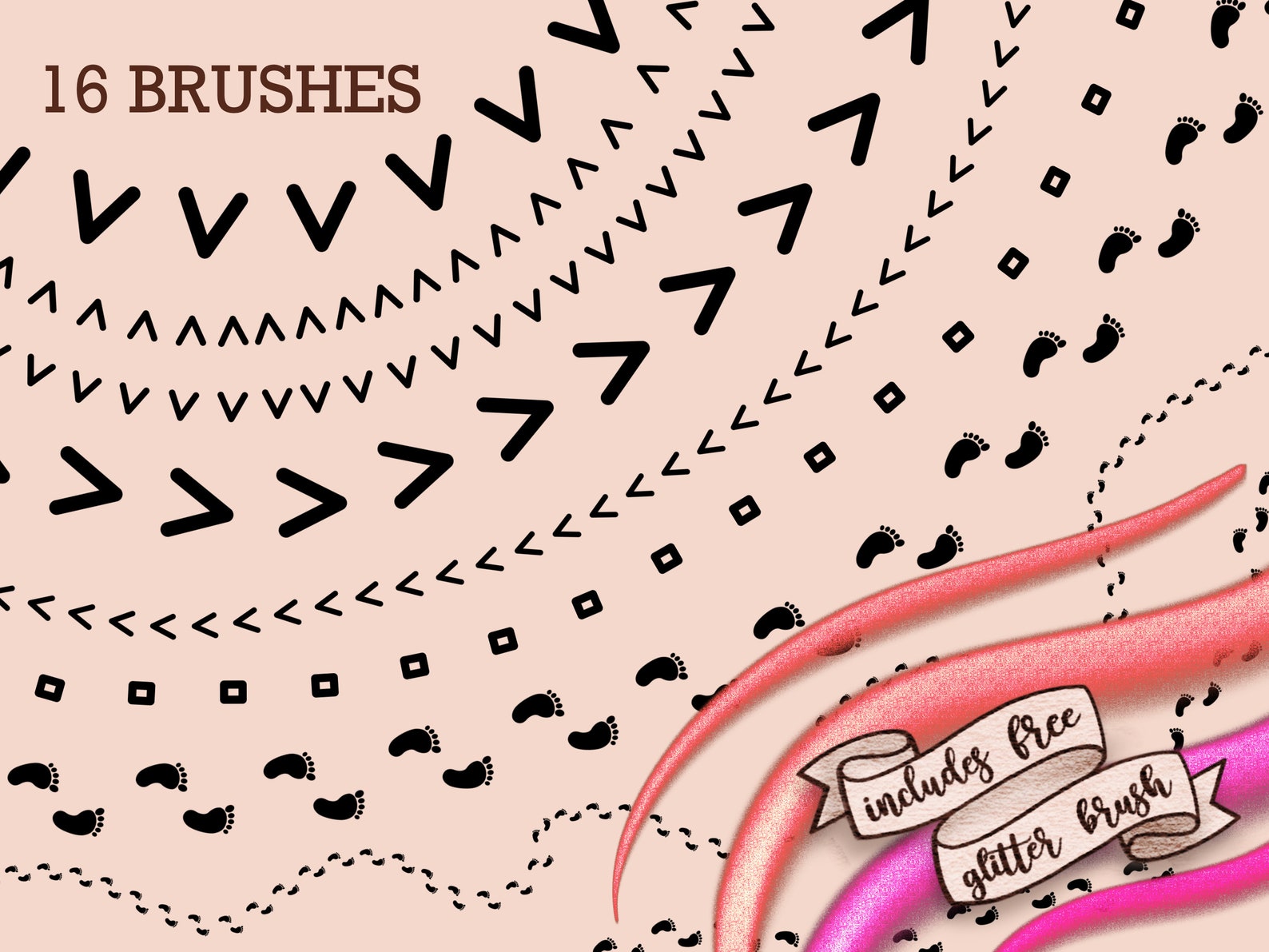 Procreate Brushes Procreate Border Brush Set Glitter Brush Etsy