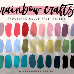 Rainbow Crafts Procreate Color Palette Bundle: 4 Vivid Color Schemes (Instant Download)