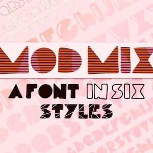 Paquete de fuentes Mod Mix: fuentes retro con bloques llamativos (TTF y OTF)