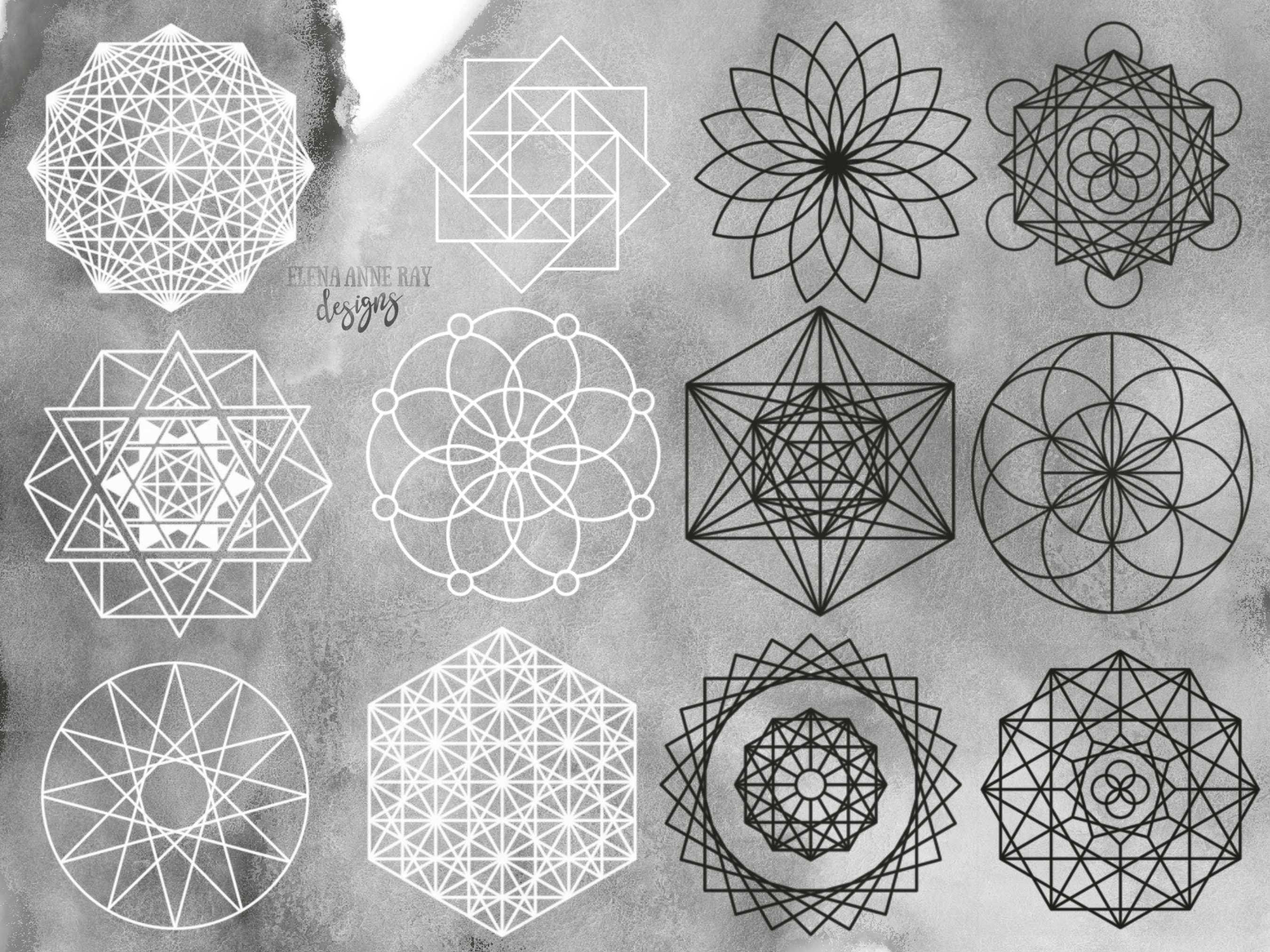 Procreate Stamps Sacred Geometry Geometric Shapes Shape Etsy
