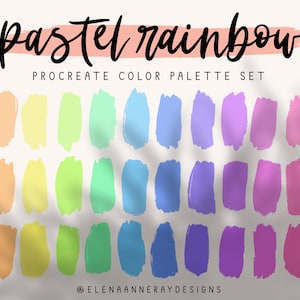 Pastel Rainbow Procreate Color Palette Bundle