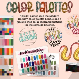 Procreate Holiday Lettering Brush Set, Glitter, Texture, Stamps (Digital Download) image 8