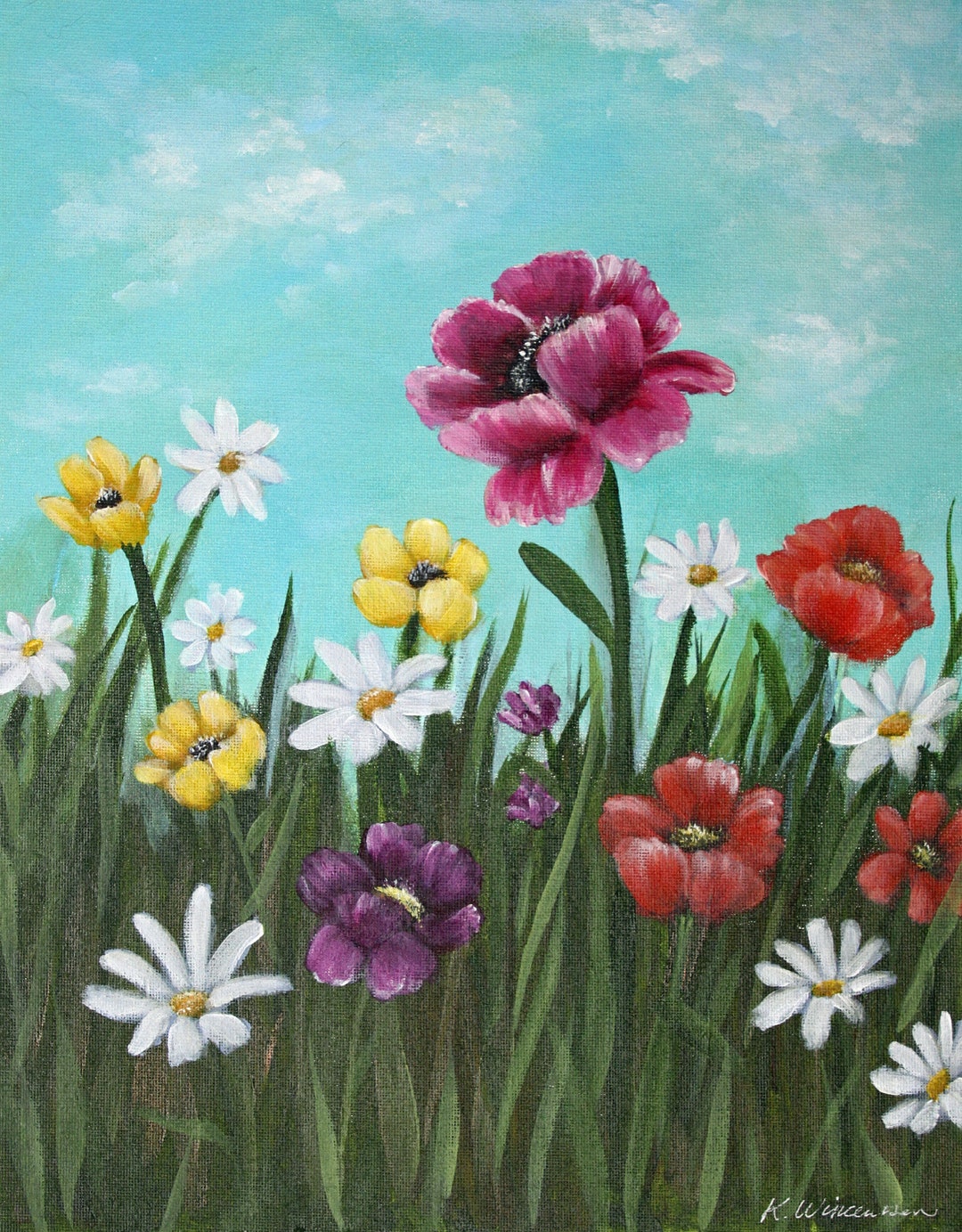 First Day of Spring is an Original Acrylic Painting on an - Etsy