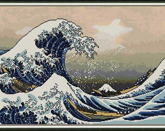 The Great Wave Cross Stitch Kit 14CT-11CT Unprinted/Printed