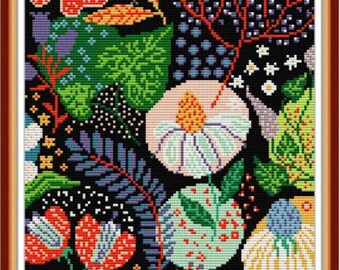 Colourful Flowers Cross Stitch Kit 14CT-11CT Unprinted/Printed