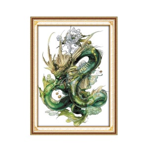 Fantasy Dragon Cross Stitch Kit 14CT-11CT Unprinted/Printed