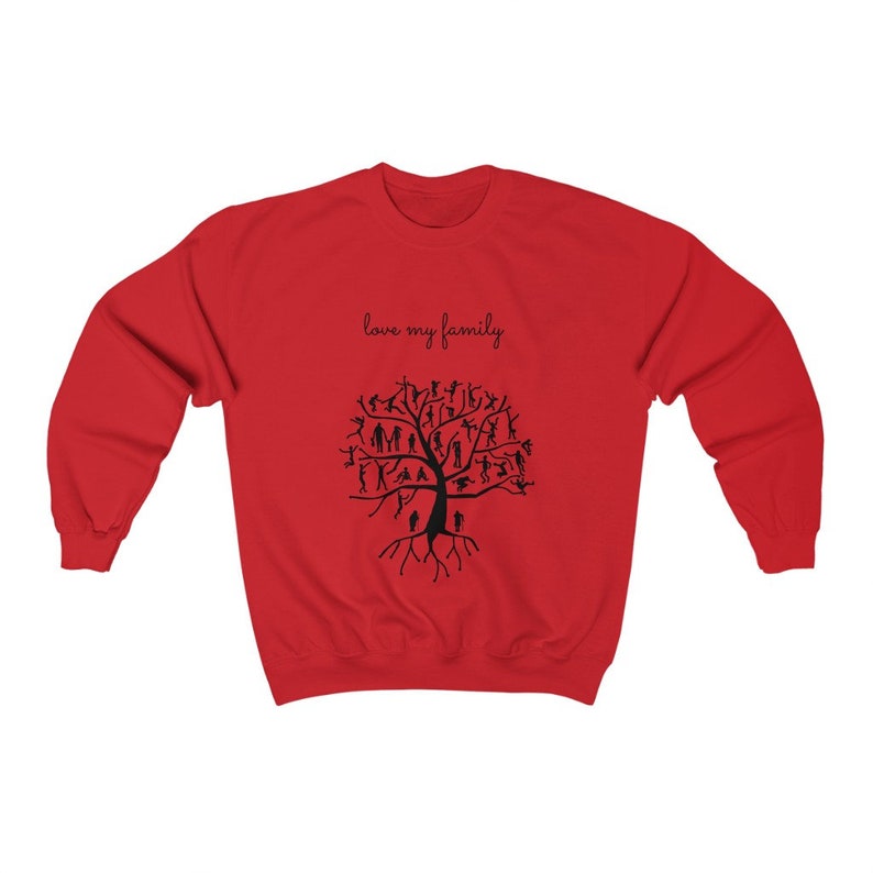 Family Tree Crewneck Sweatshirt, Soft Cotton Blend image 9