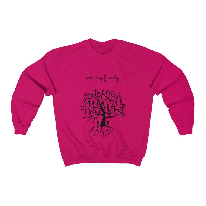 Family Tree Crewneck Sweatshirt, Soft Cotton Blend image 3