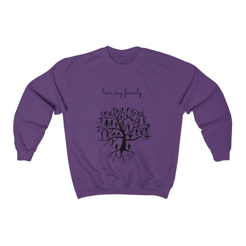 Family Tree Crewneck Sweatshirt, Soft Cotton Blend image 8