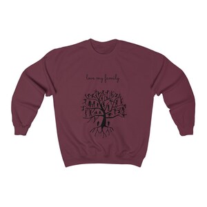 Family Tree Crewneck Sweatshirt, Soft Cotton Blend image 6