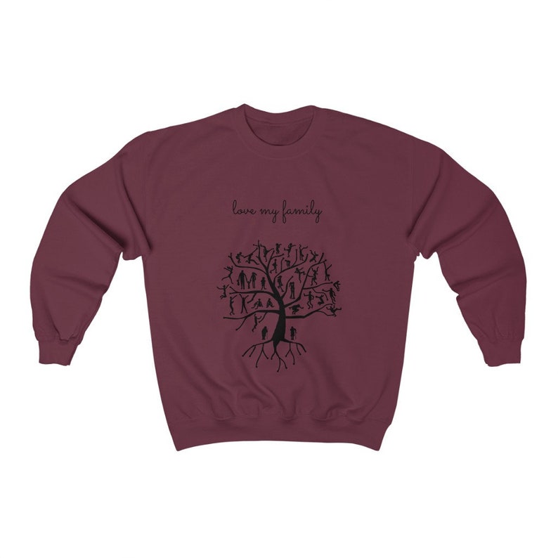 Family Tree Crewneck Sweatshirt, Soft Cotton Blend image 6