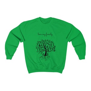 Family Tree Crewneck Sweatshirt, Soft Cotton Blend image 4