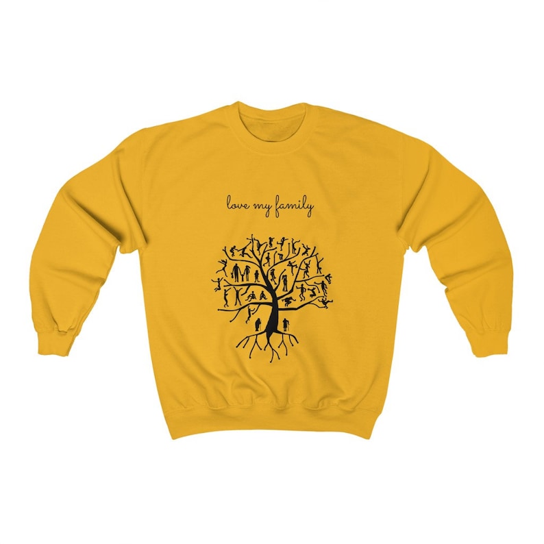 Family Tree Crewneck Sweatshirt, Soft Cotton Blend image 1