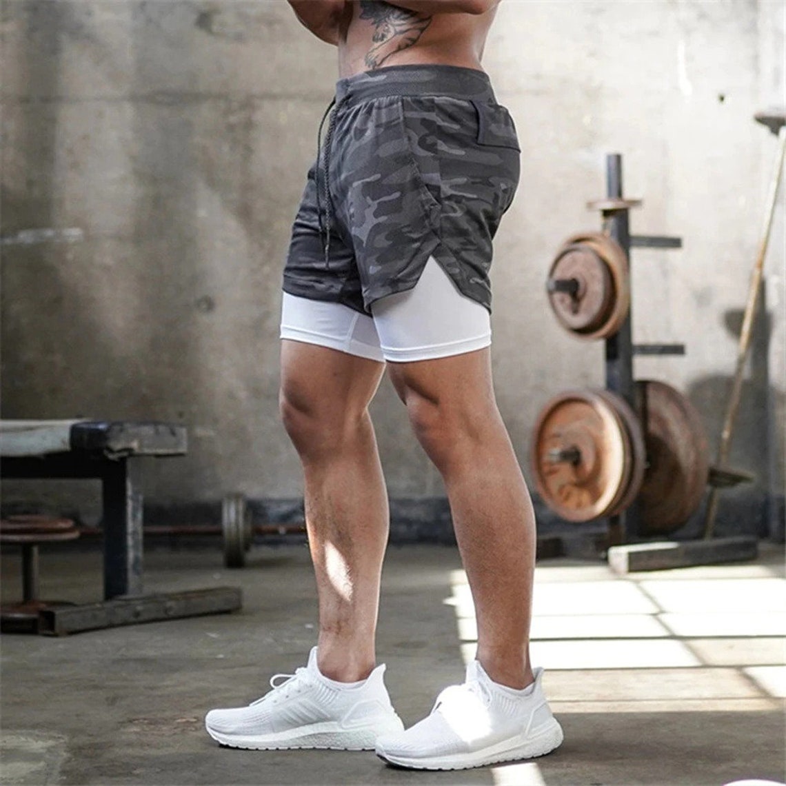 Summer 2021 Men's black gym shorts/ Athletic shorts Etsy