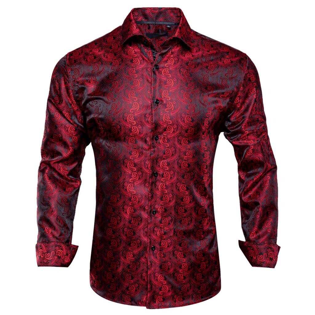 Long Sleeve Men's Silk Shirt /Office Blouses SHT42 Etsy