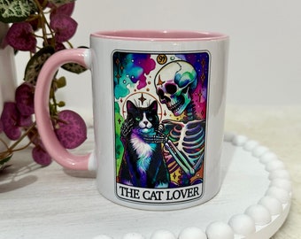 Funny Tarot Card Mug: Skeleton Design, Gift for Him/Her
