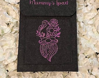Personalised gnome tablet/IPad folder/case/cover