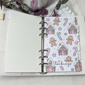 Personalised gingerbread Christmas planner, Christmas organiser, Christmas notebook, Xmas planner image 4