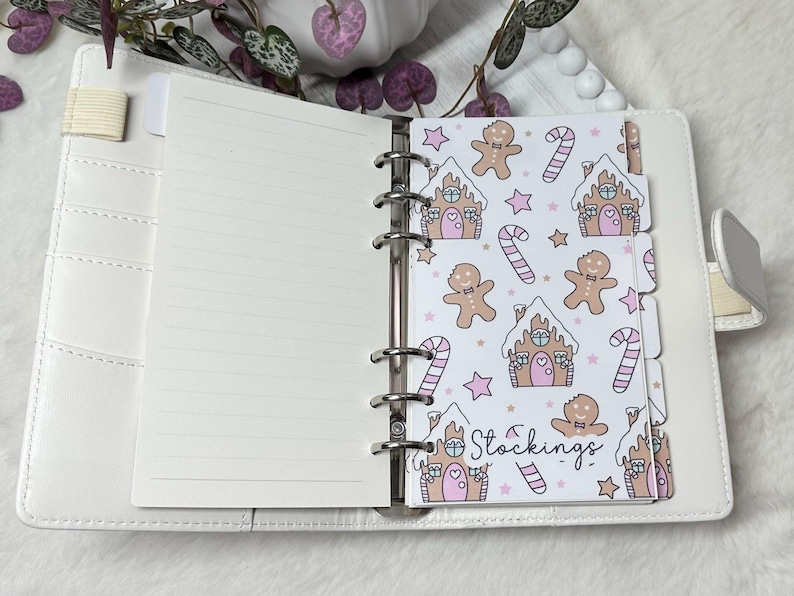Personalised gingerbread Christmas planner, Christmas organiser, Christmas notebook, Xmas planner image 4