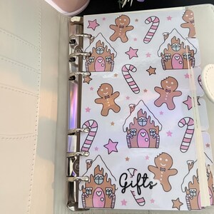 Personalised gingerbread Christmas planner, Christmas organiser, Christmas notebook, Xmas planner image 10