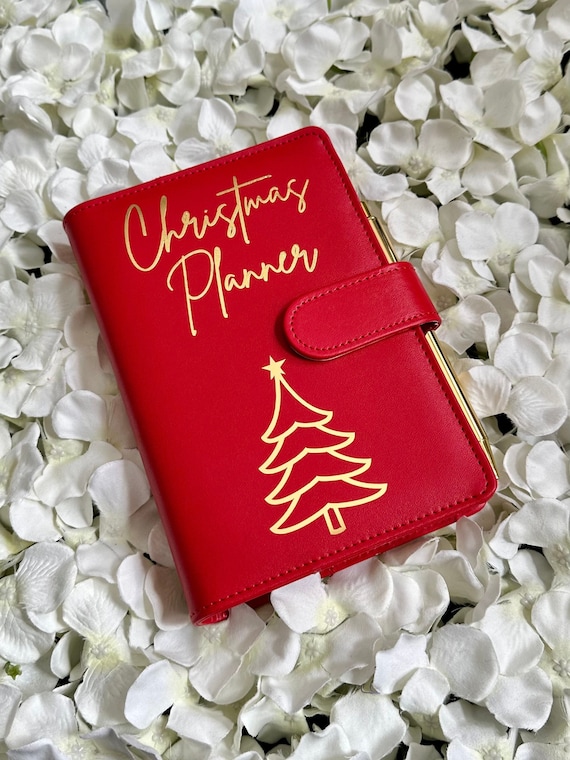 Personalised Christmas planner, Christmas organiser, Christmas notebook, gingerbread design reusable christmas planner, gonk xmas notebook