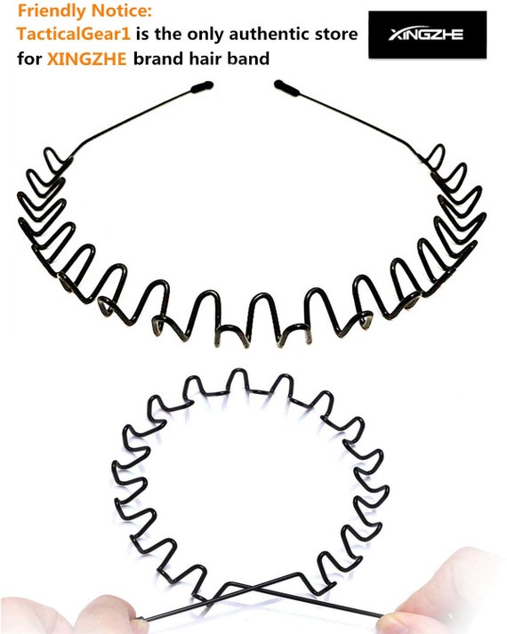 Metal Hair Band for Men Women Headband Unisex Black Wavy Etsy Metal Hair Band for Men Women Headband Unisex Black Wavy Etsy