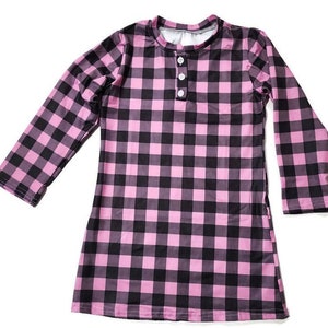 Kids Pink and Black Sleep Shirt