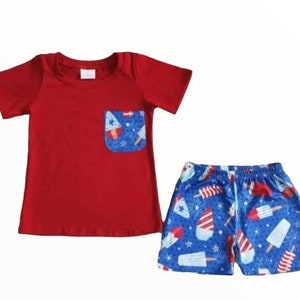 Patriotic Pocketed Short Set