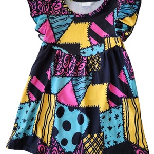 the nightmare before christmas sally patchwork jagged dress The Nightmare Before Christmas Sally Patchwork Jagged Dress