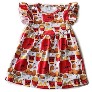 Mealtime Happiness Flutter Sleeve Dress