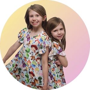 Toybox Friends Flutter Sleeve Dress