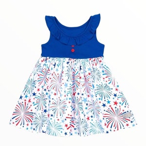 Patriotic Ruffle Celebration Dress