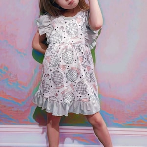New Years Dance Party Flutter Sleeve Dress