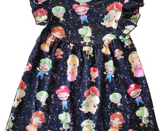 Super Gamer Friends Flutter Sleeve Dress