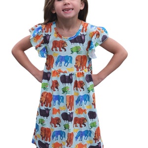 brown bear dress [$102.00]Brown Bear Print Square Neckline Sweet Lolita JSK Dress with Bow  Details
