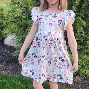 NEVER grow up Flutter Sleeve Dress