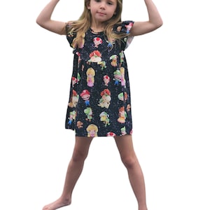 Super Gamer Friends Flutter Sleeve Dress