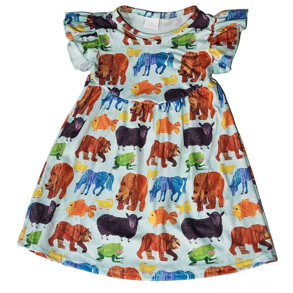 Beary Good Friends Flutter Sleeve Dress