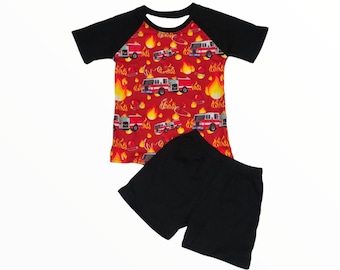 Firetruck Milk Silk Short/Tank Set